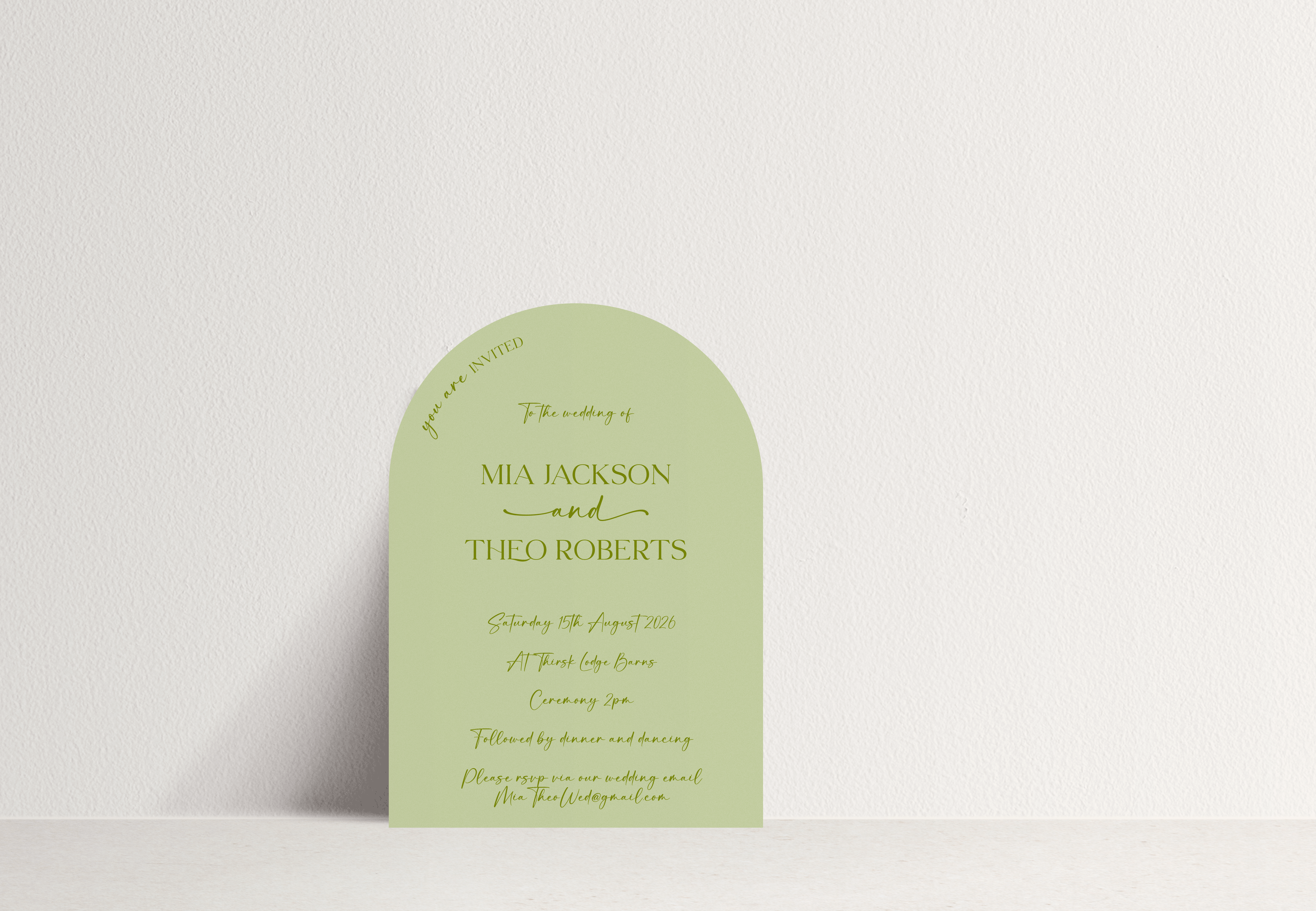 Mia Invitation ~ 1 card