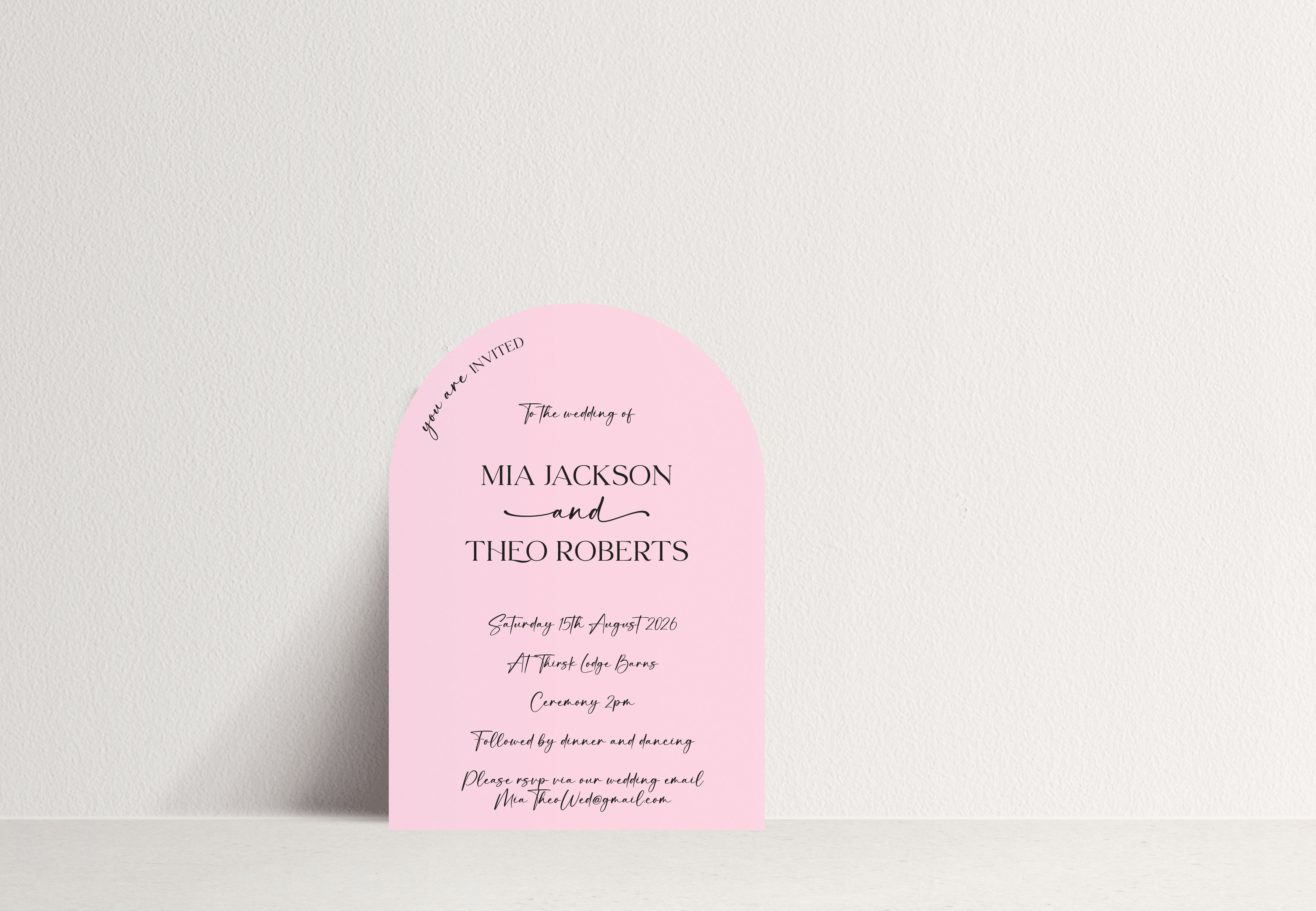 Mia Invitation ~ 1 card