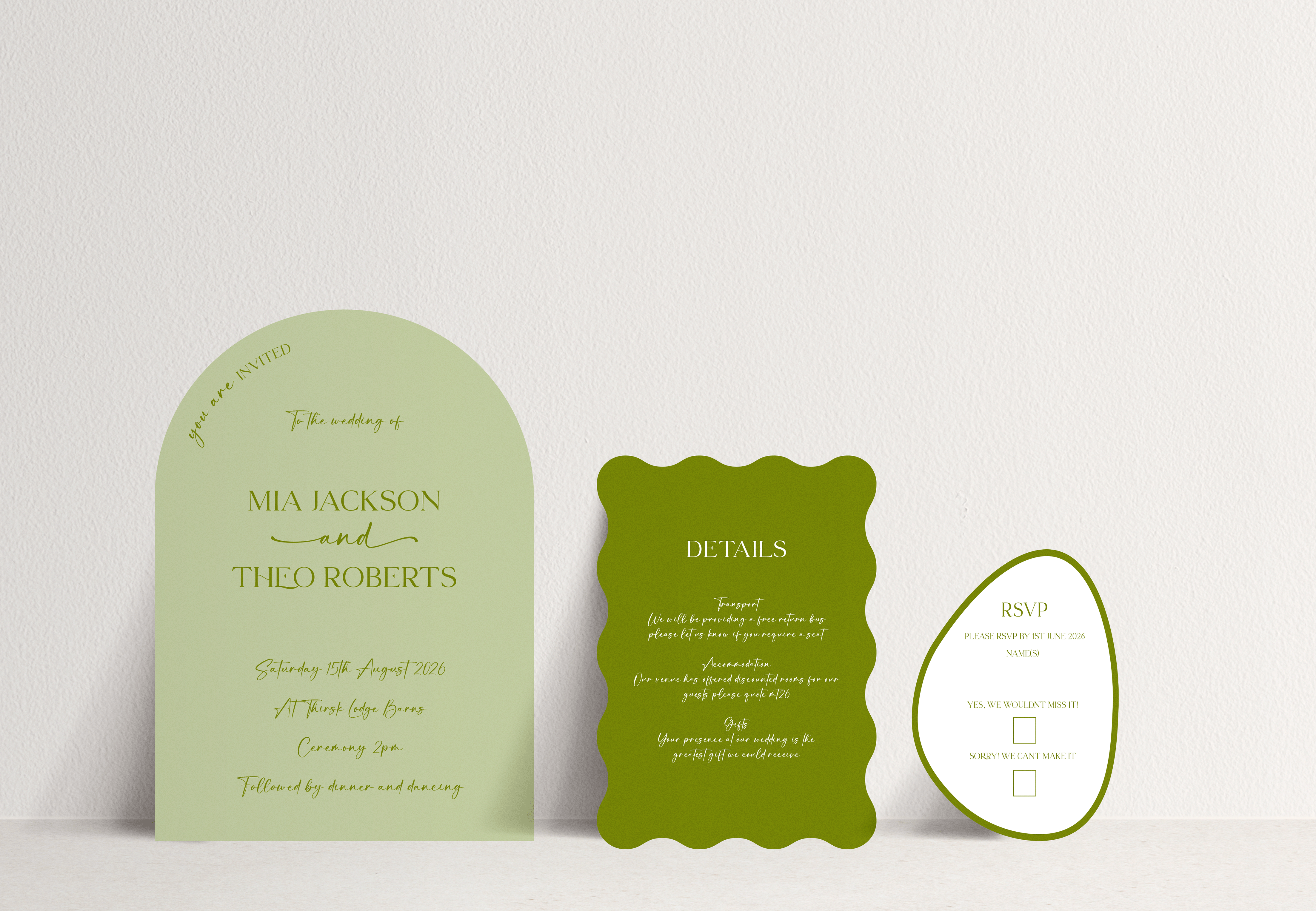 Mia Invitation ~ 3 card stack