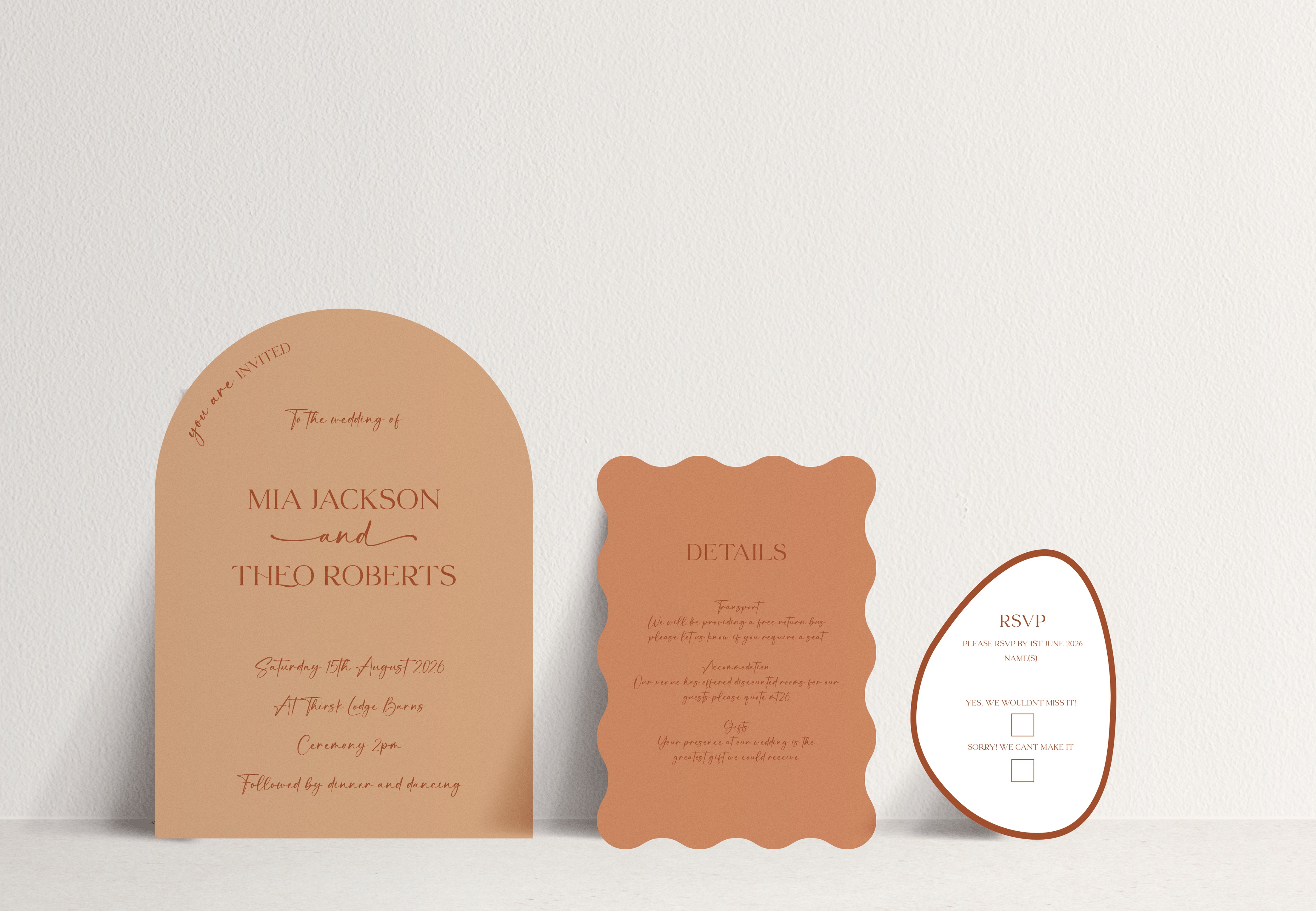 Mia Invitation ~ 3 card stack