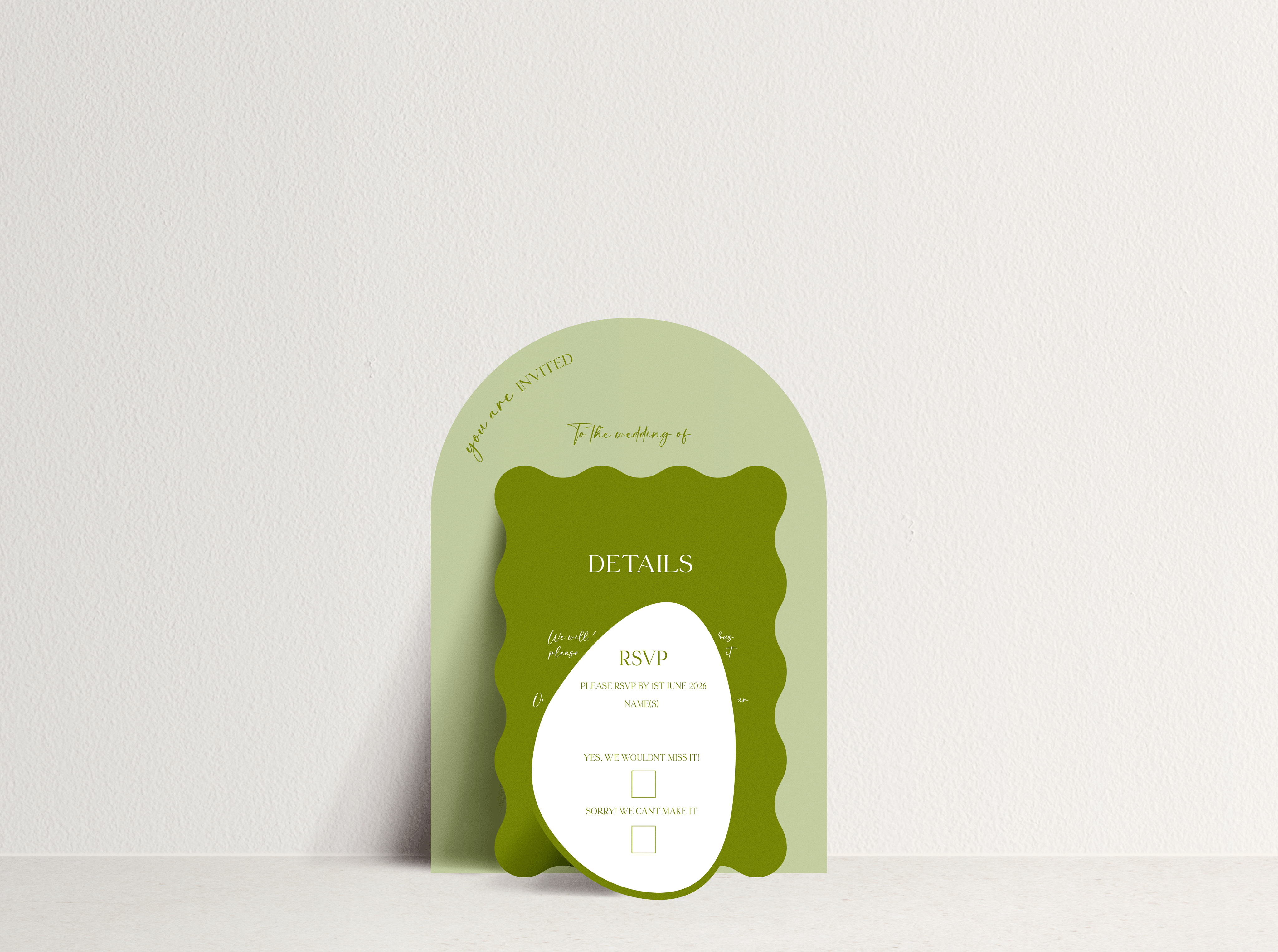 Mia Invitation ~ 3 card stack