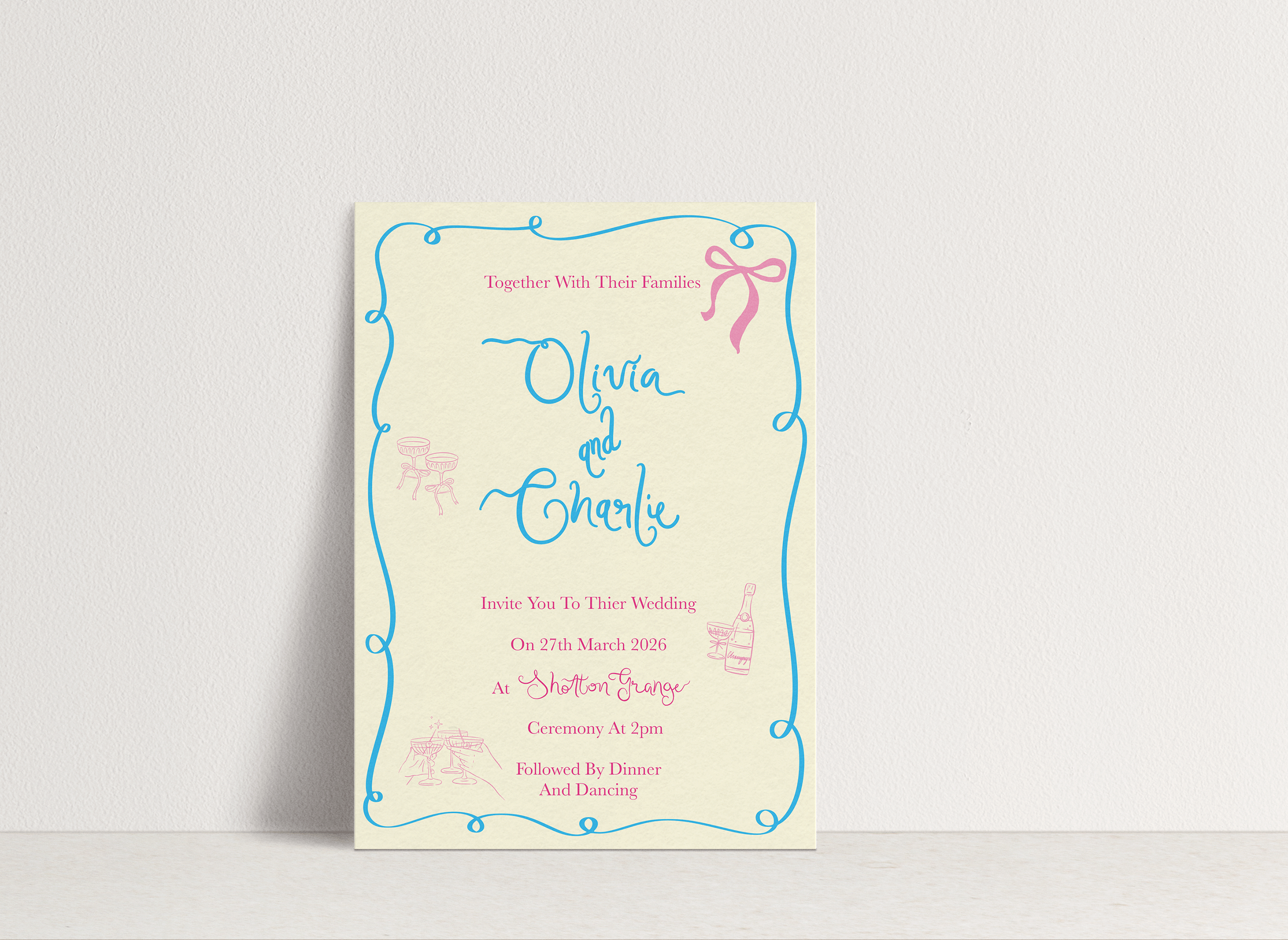 Olivia Invitation ~ 1 card