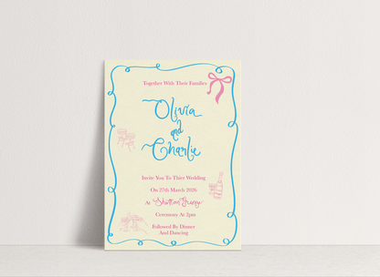 Olivia Invitation ~ 1 card