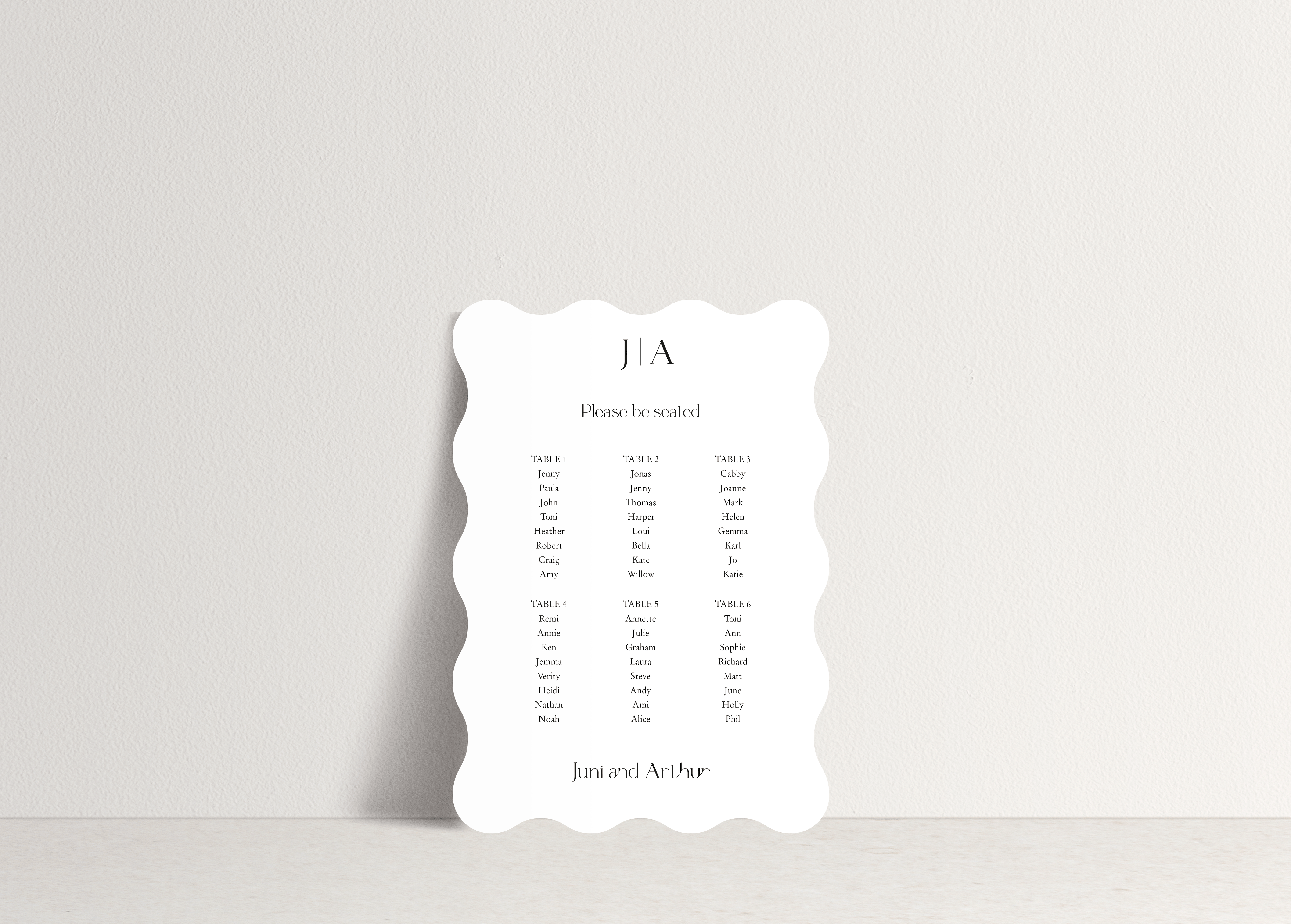 Juni Table Plan