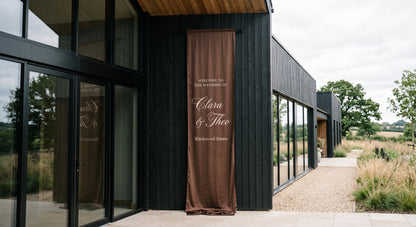 Oversized Silk Wedding Welcome Sign