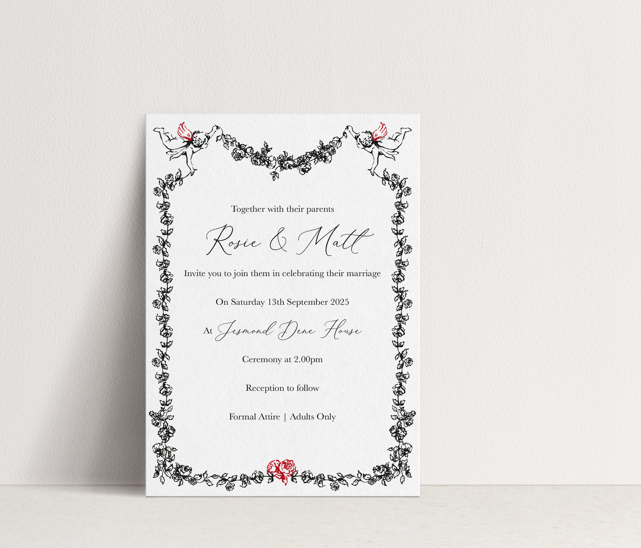 Rosie Invitation ~ 1 card