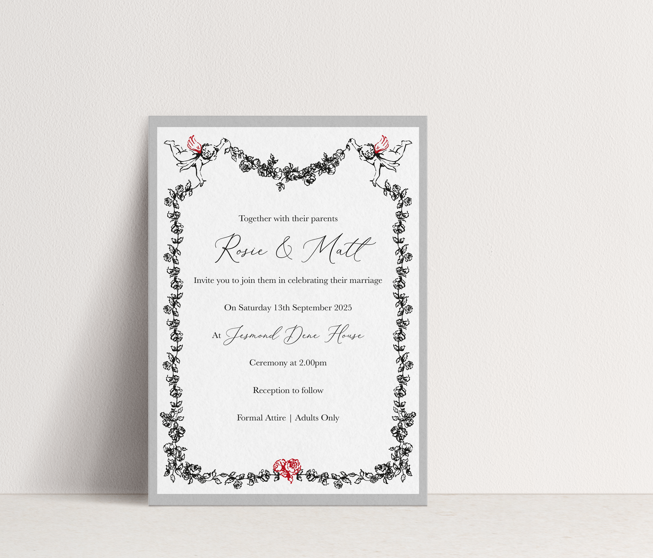 Rosie Invitation ~ 1 card