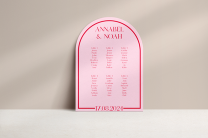 Annabel Table Plan Sign