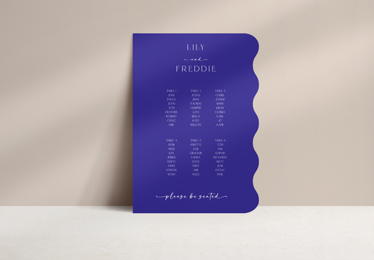 Lily Table Plan Sign