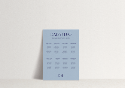 Daisy Table Plan Sign