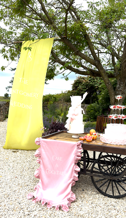 Oversized Silk Wedding Welcome Sign