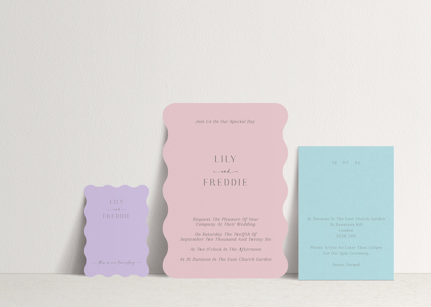 Lily Invitation - 3 card stack