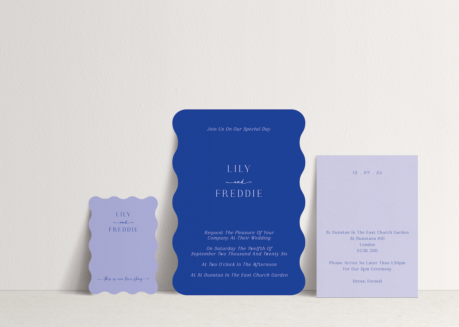 Lily Invitation - 3 card stack