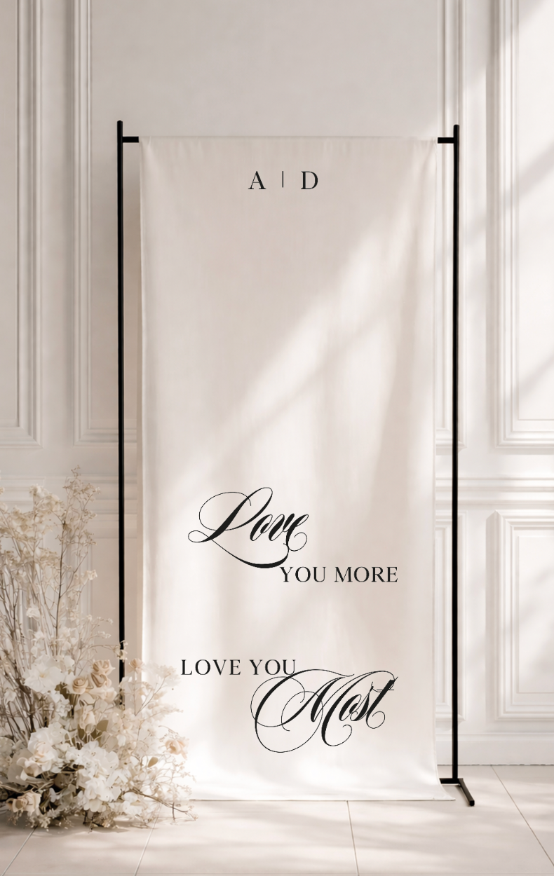 Welcome Fabric Sign ~ linen or satin