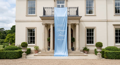 Oversized Silk Wedding Welcome Sign