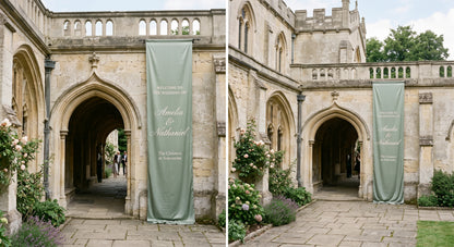 Oversized Silk Wedding Welcome Sign