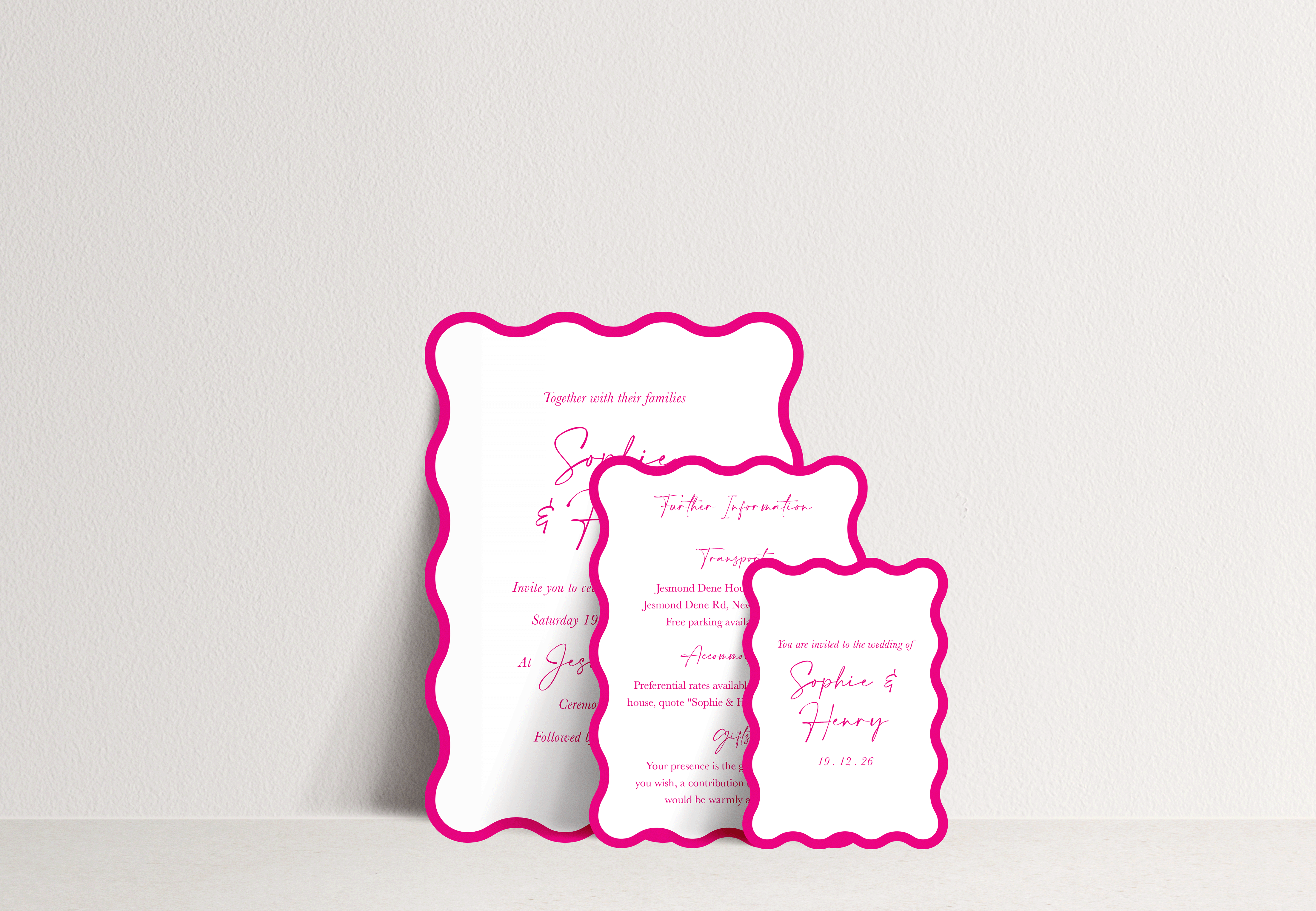 Sophie Invitation 3 card stack