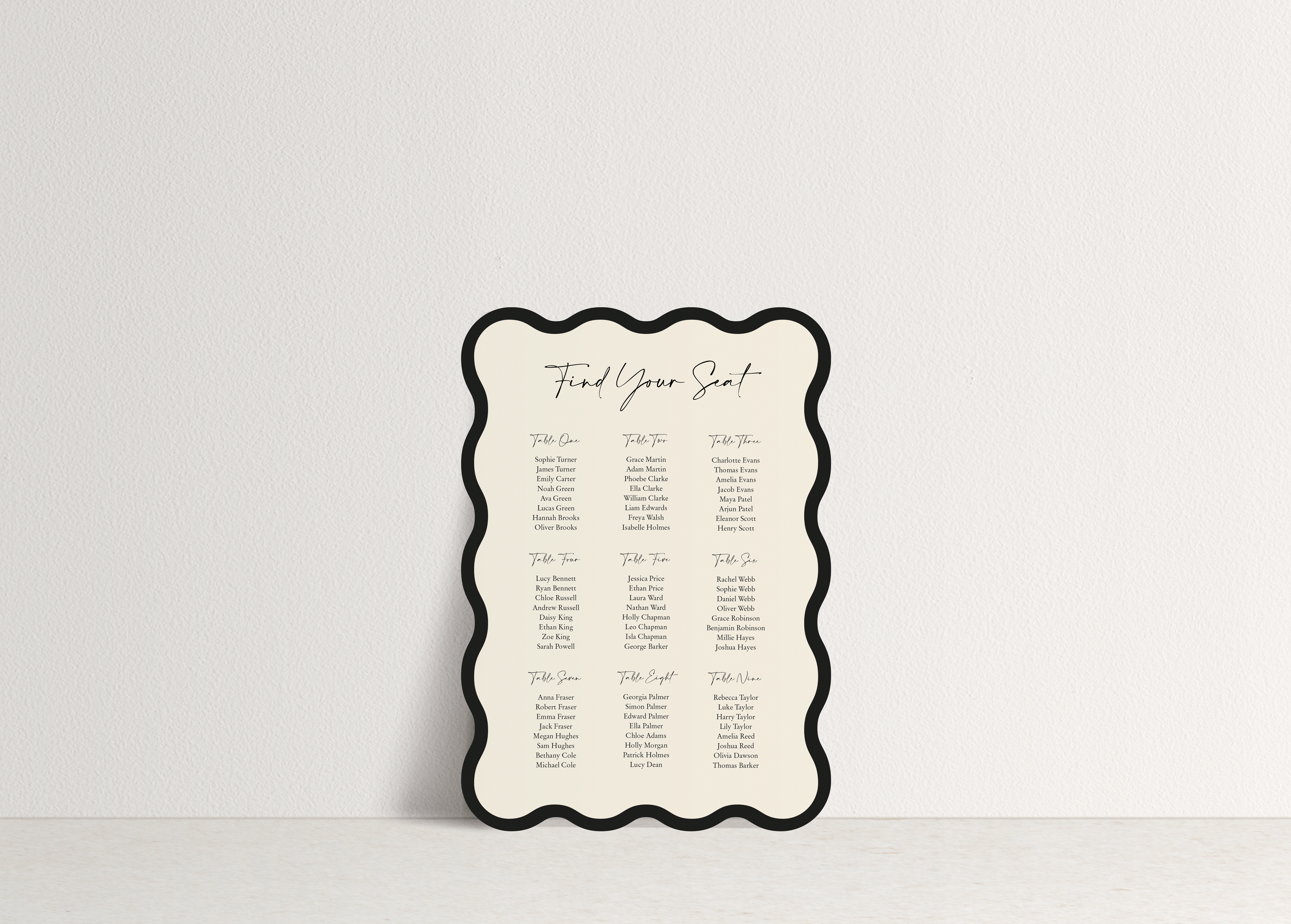 Sophie Table Plan Sign