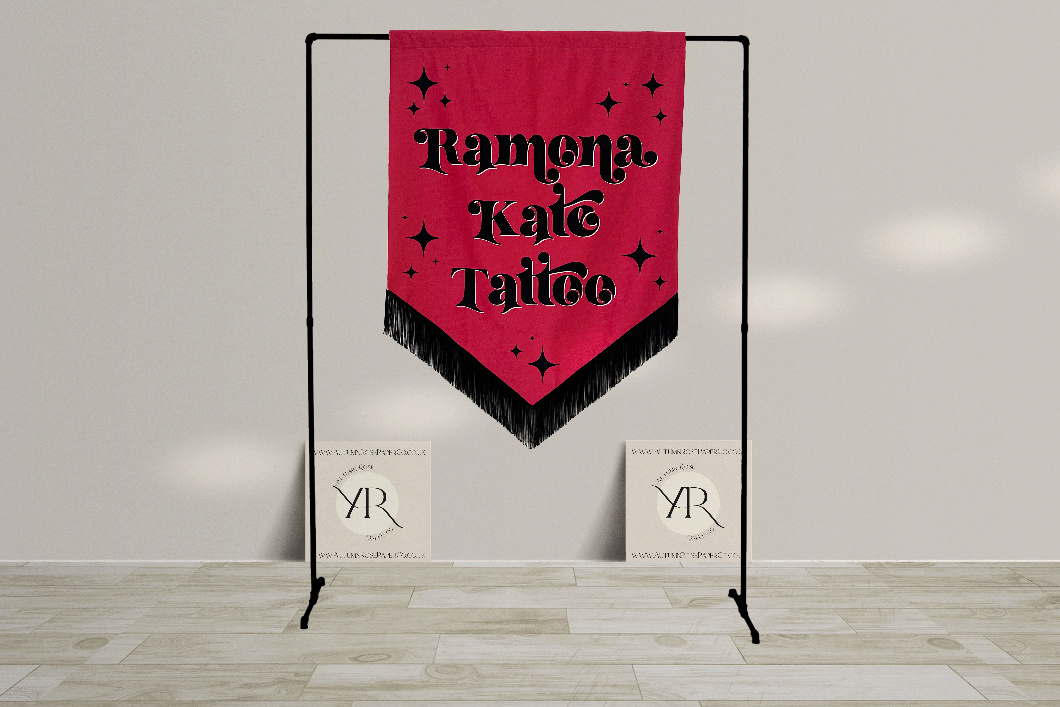 Wedding Velvet Banner, Tattoo studio Banner, Small business banner