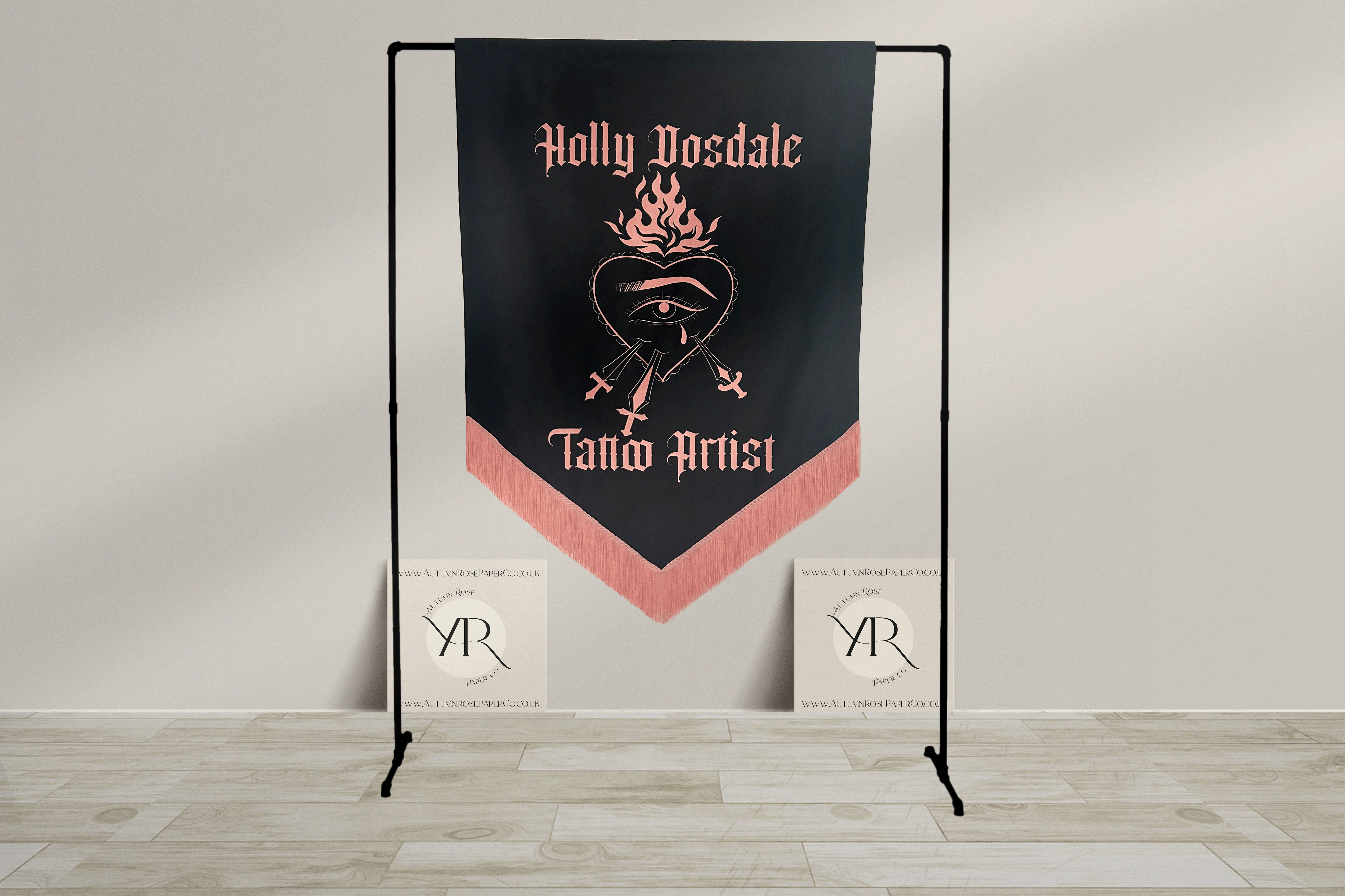 Wedding Velvet Banner, Tattoo studio Banner, Small business banner