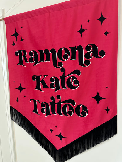 Velvet Tattoo Studio Banner. Tattoo Studio Banner. Tattoo Sign. Tattoo Artist Banner. Tattoo Shop Sign
