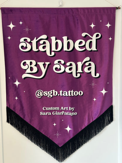 Velvet Tattoo Studio Banner. Tattoo Studio Banner. Tattoo Sign. Tattoo Artist Banner. Tattoo Shop Sign