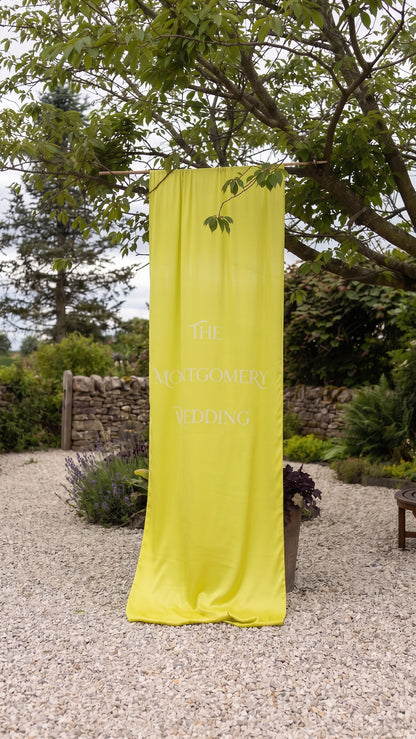 Oversized Silk Wedding Welcome Sign