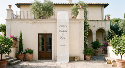 Oversized Silk Wedding Welcome Sign